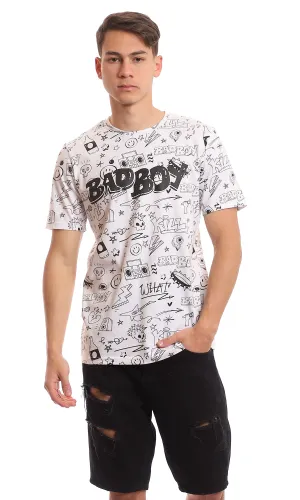 97372 Tri-Tone Black & White "Bad Boy" Tee