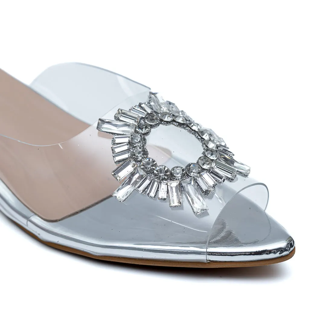 Amina Broach Flats - Silver