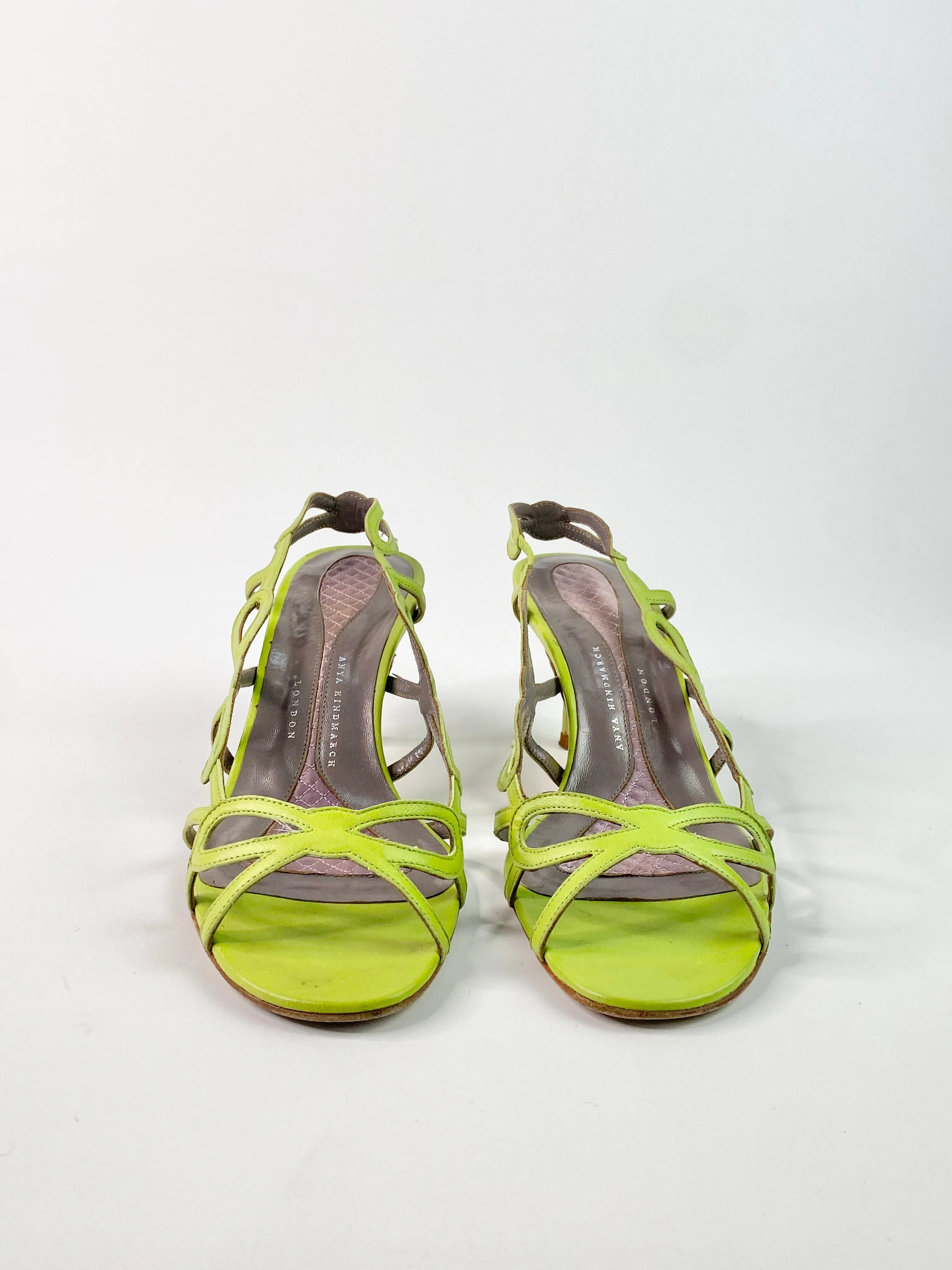 Anya Hindmarch Spring Green Stilettos - EU38