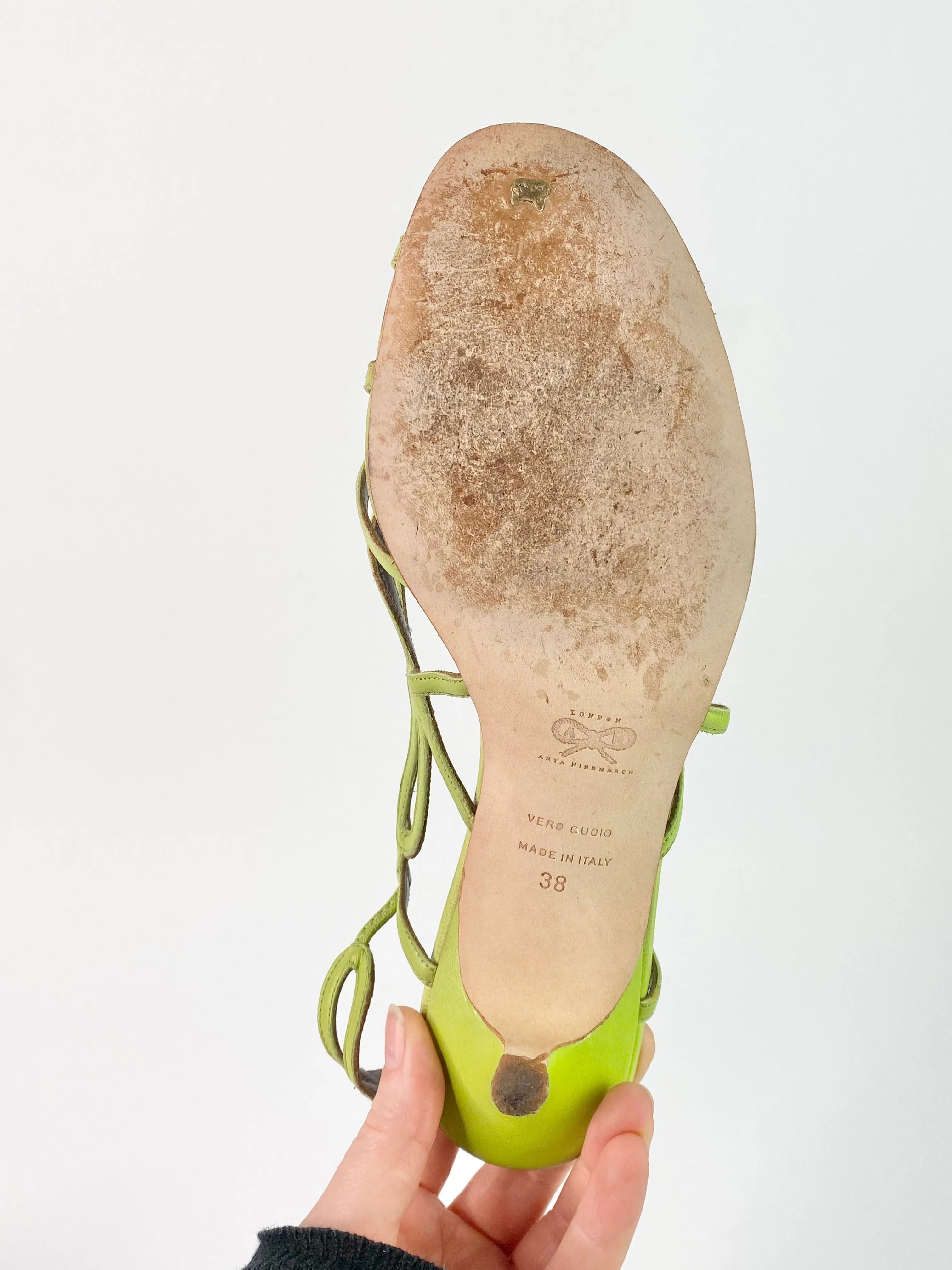 Anya Hindmarch Spring Green Stilettos - EU38