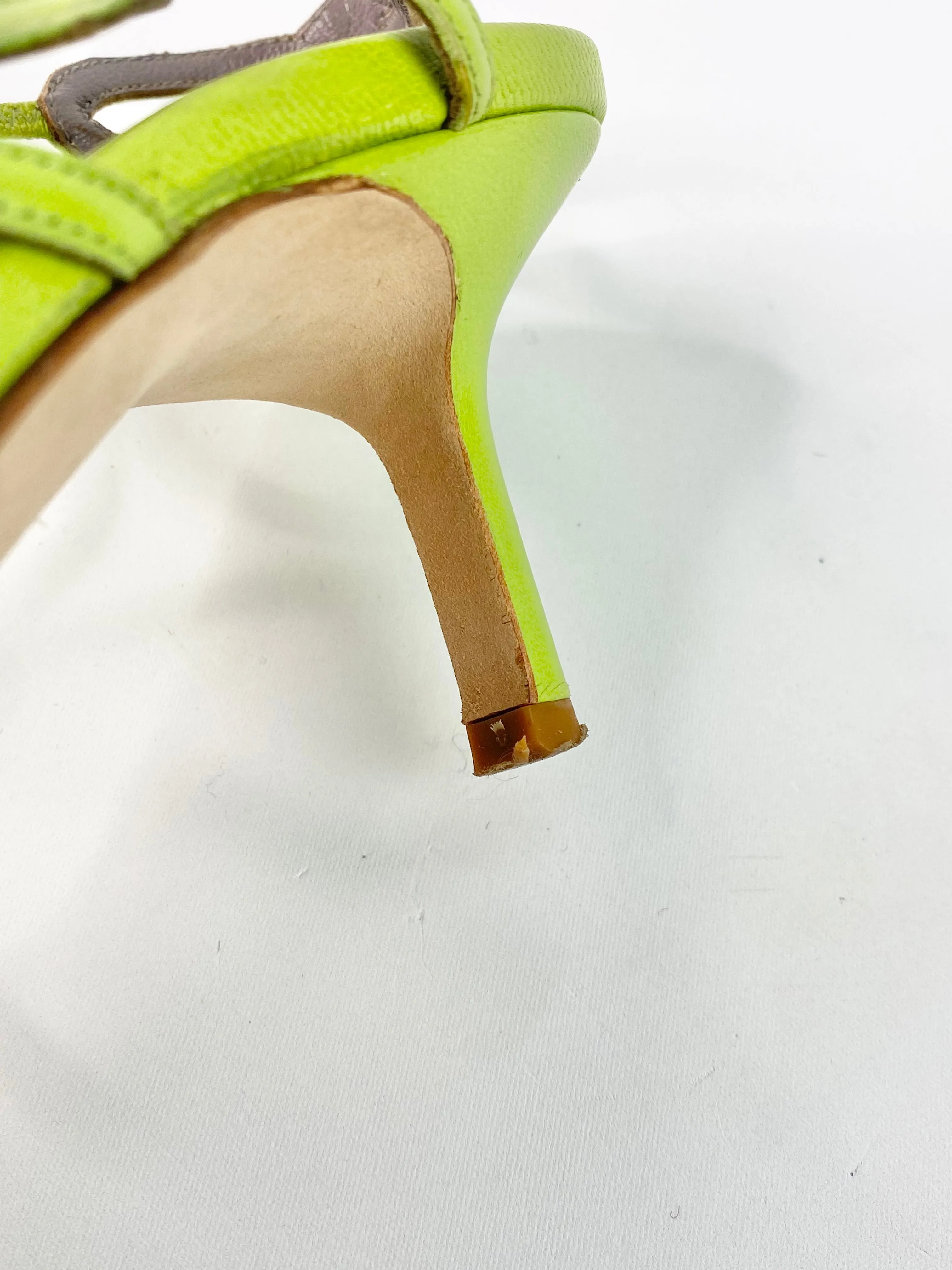 Anya Hindmarch Spring Green Stilettos - EU38