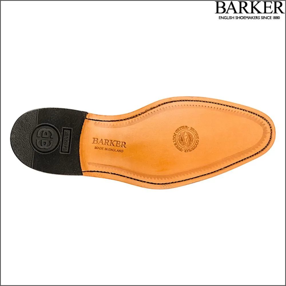 Barker Winsford Black Polish Oxford Toe Cap@