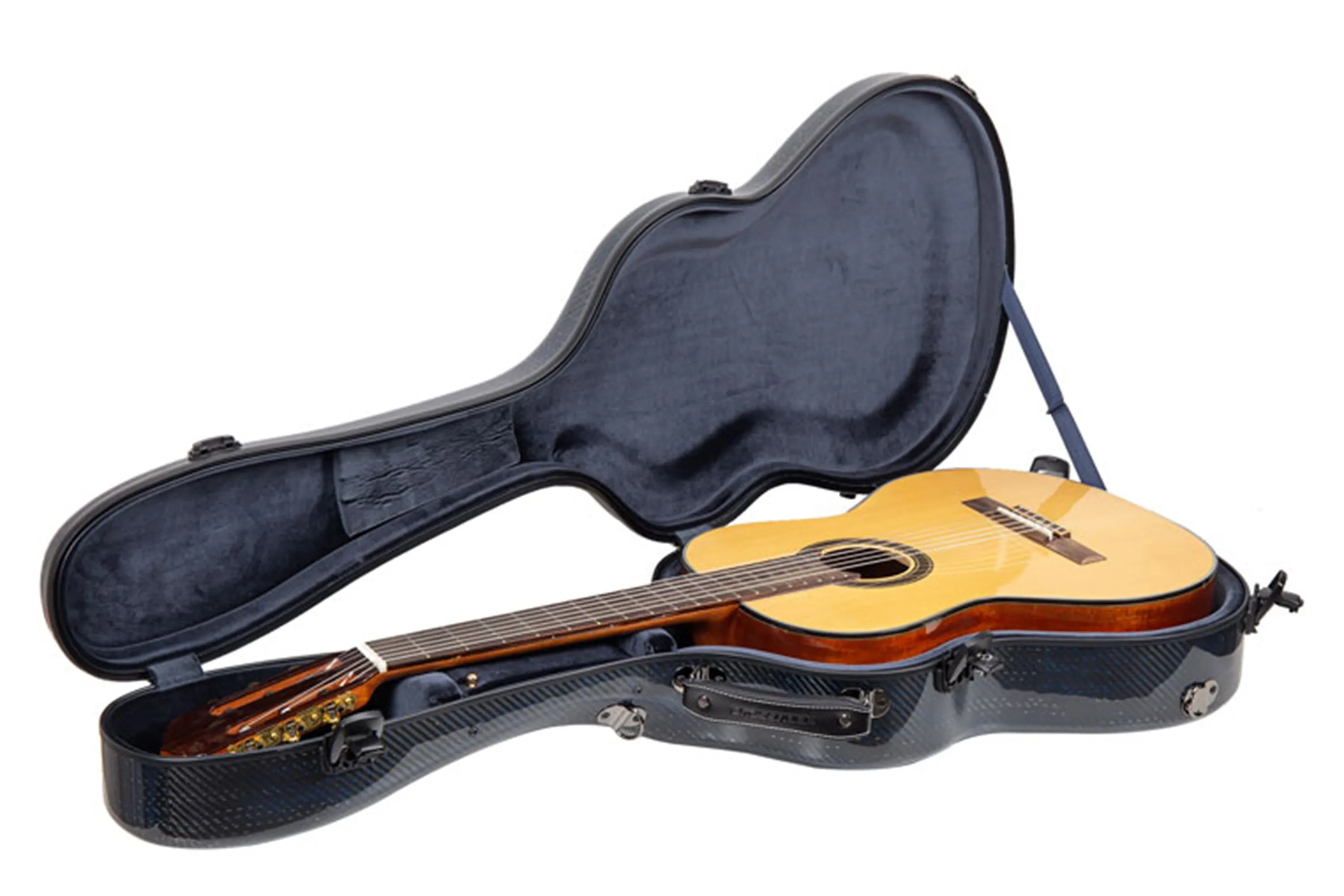 Crossrock CRF6030CBT Air Carbon 4/4 Classical Guitar Case - Blue Tweed