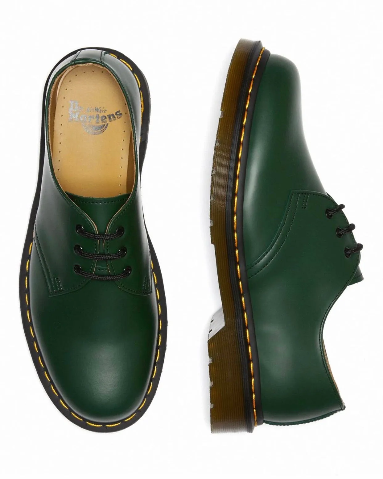 Dr. Martens 1461 Green Smooth 3 Eyelet Shoe