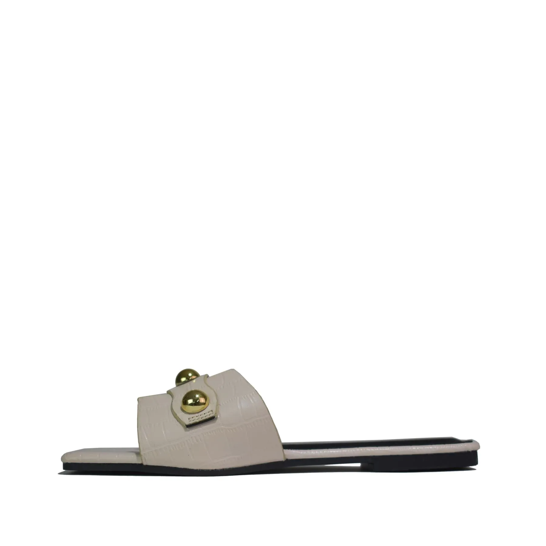 Hot Soles London Sandals With Pearls Beige