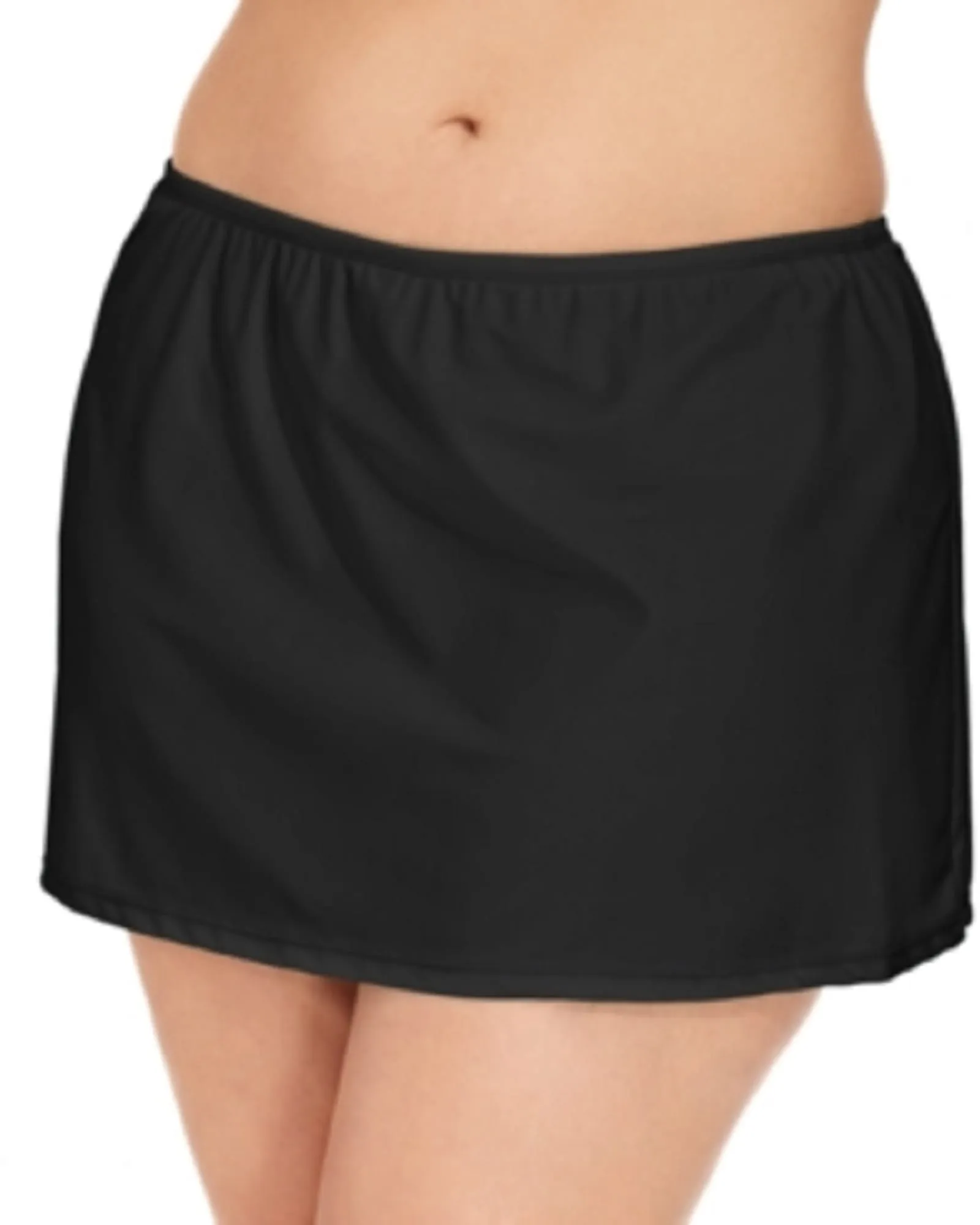 Island Escape Women's Plus Swim Skirt Swimsuit Black Size 20W | Black