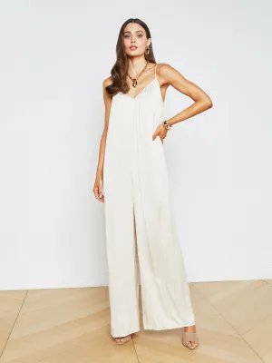 L'AGENCE Hina Jumpsuit in Creme Brulee