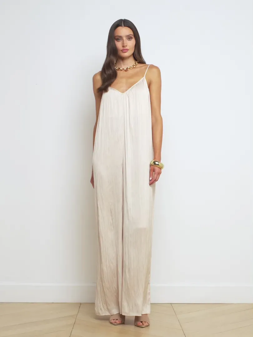 L'AGENCE Hina Jumpsuit in Creme Brulee