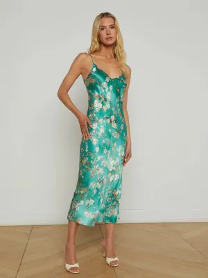 L'Agence Seridie Silk Slip Dress