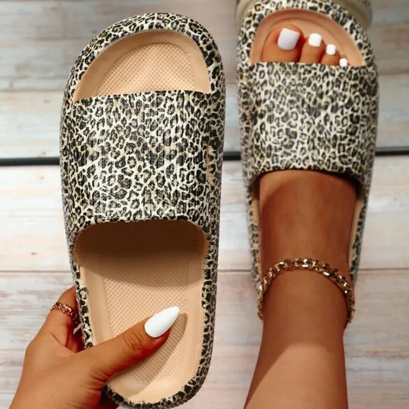 Leopard Soft Sole Slippers