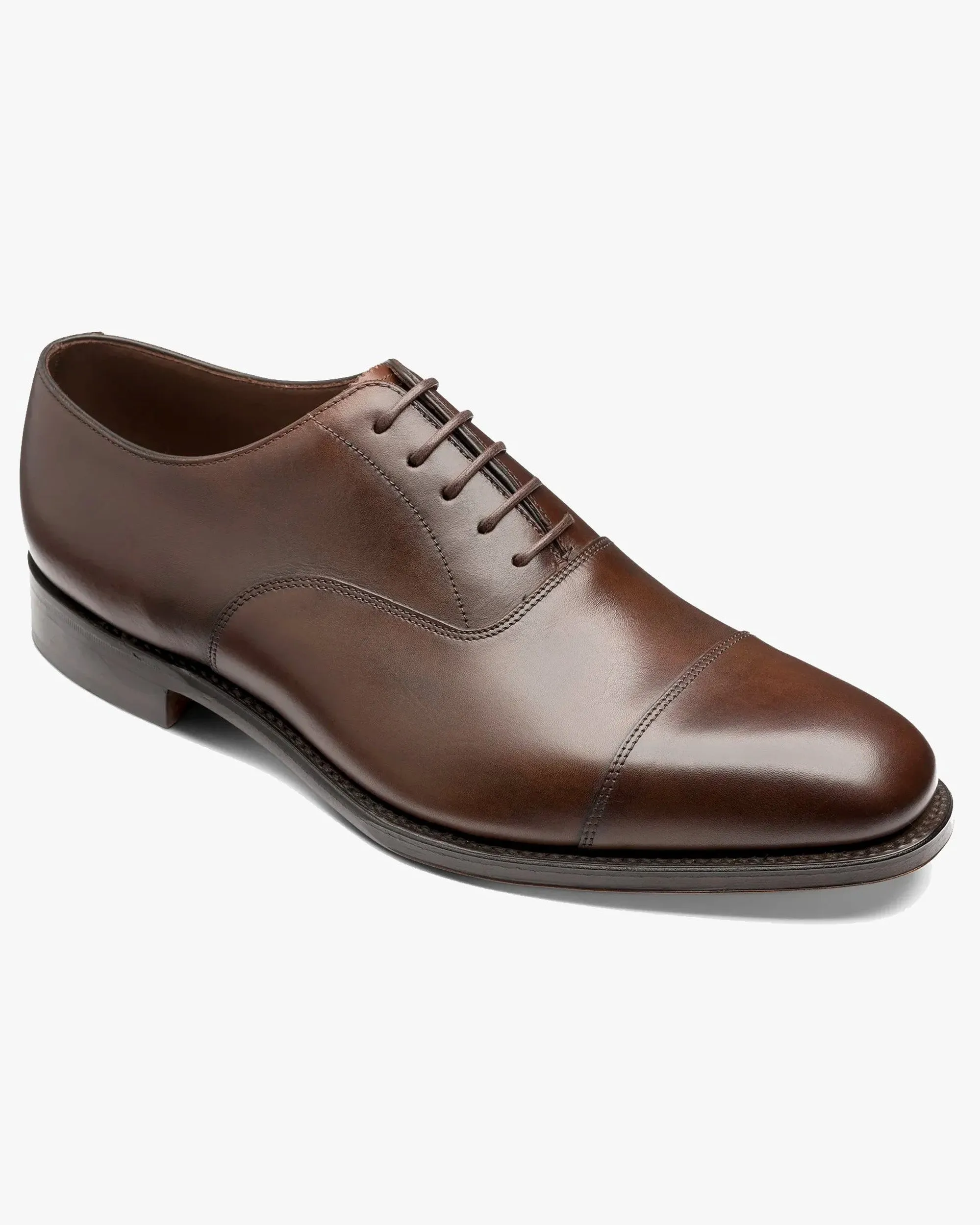 Loake 1880 Classic Aldwych Toe-Cap Oxford Shoe - Dark Brown