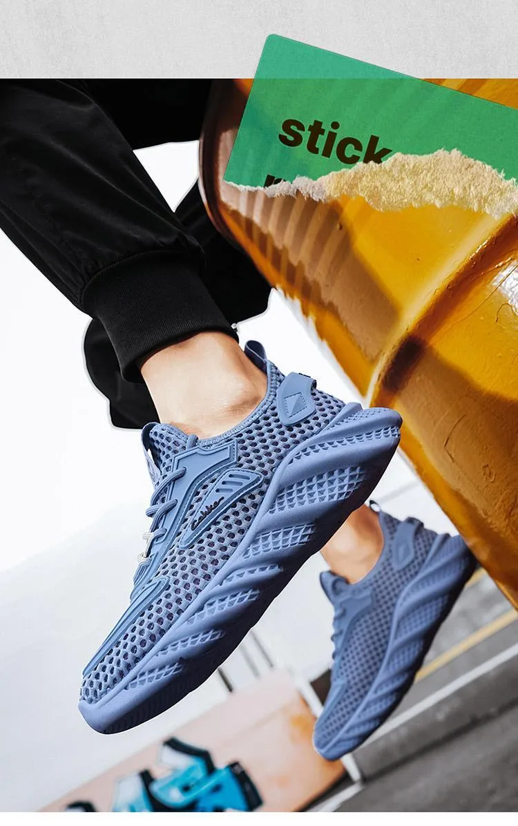Mens Slip On Sneakers Comfy Mesh Sports Shoes