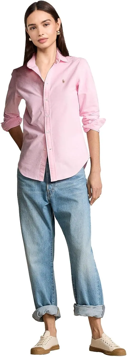 Polo Women's Classic Fit Long Sleeve Button Down Oxford Shirt