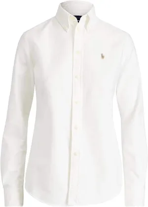Polo Women's Classic Fit Long Sleeve Button Down Oxford Shirt