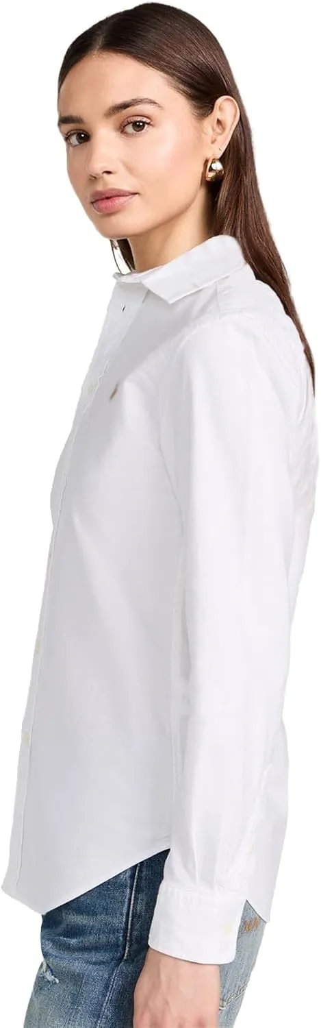Polo Women's Classic Fit Long Sleeve Button Down Oxford Shirt