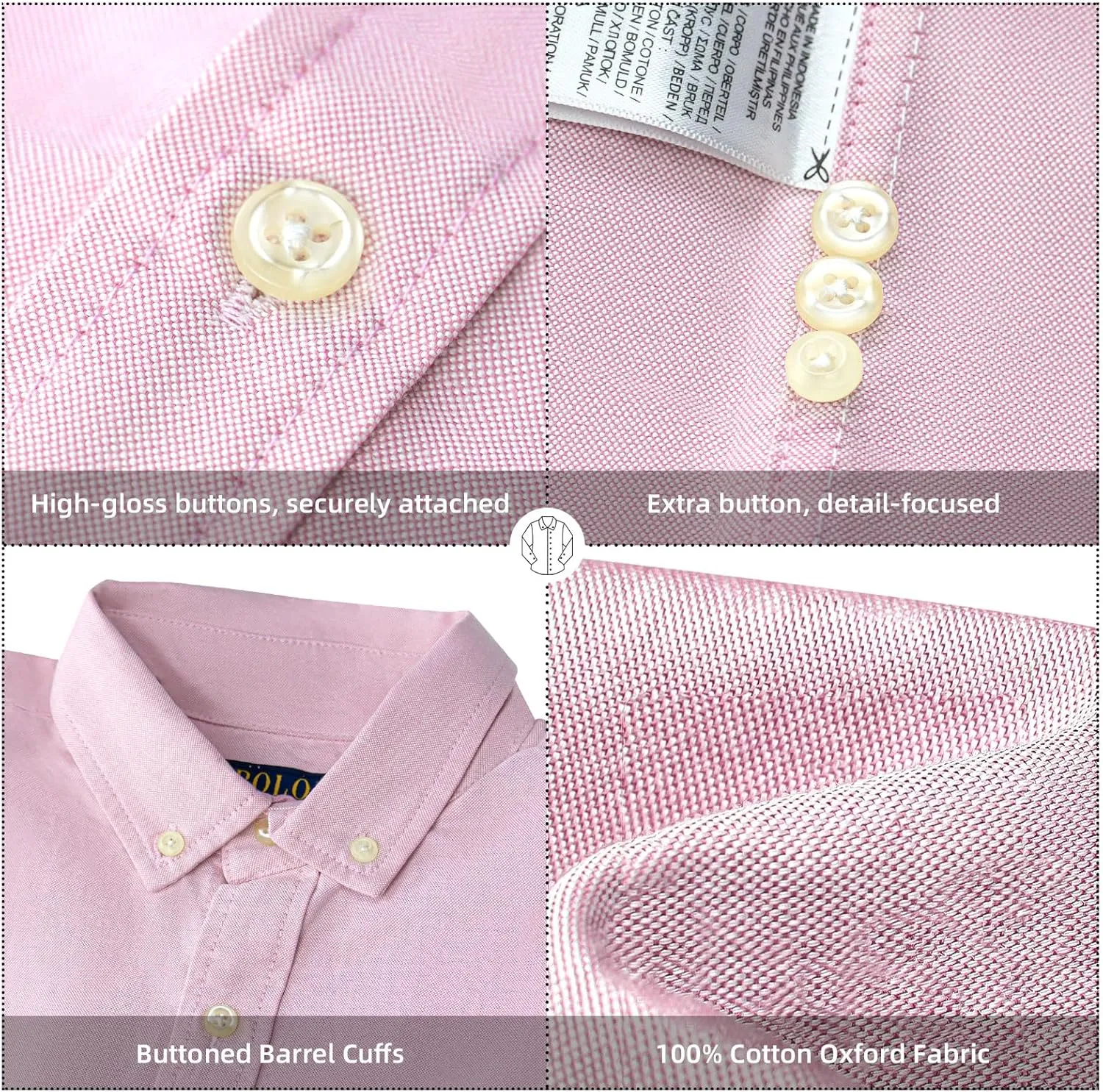 Polo Women's Classic Fit Long Sleeve Button Down Oxford Shirt