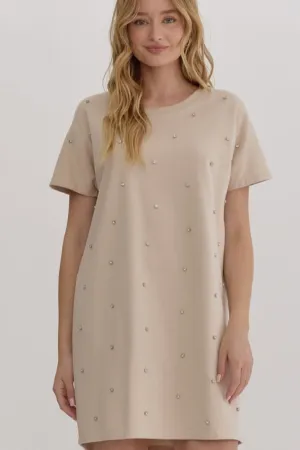 Rhinestone T-shirt Dress