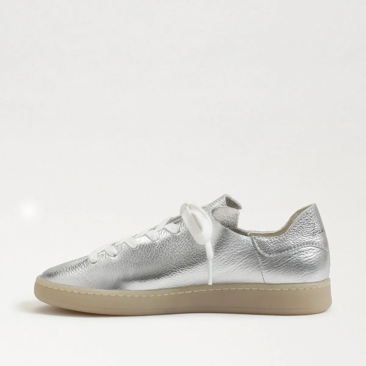 Sam Edelman Jaxon Soft Silver Lace Up Rounded Toe Low Top Fashion Sneakers