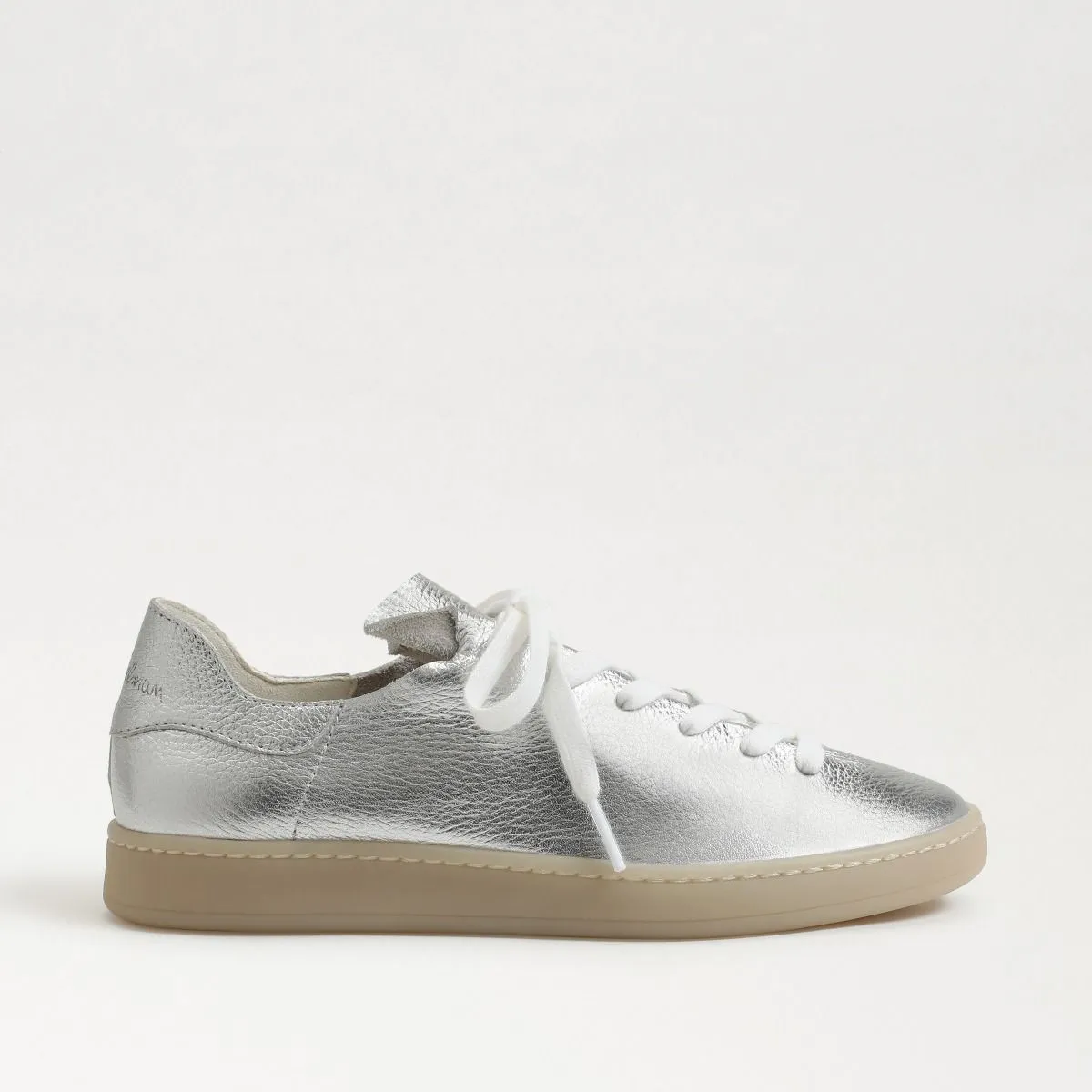 Sam Edelman Jaxon Soft Silver Lace Up Rounded Toe Low Top Fashion Sneakers