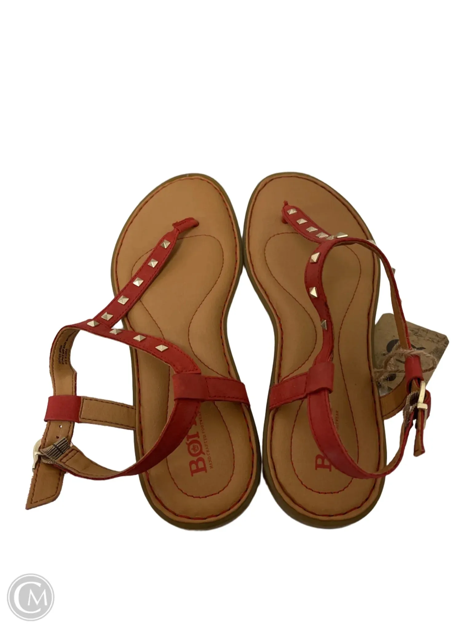 Sandals Flats By Born In Red, Size: 9