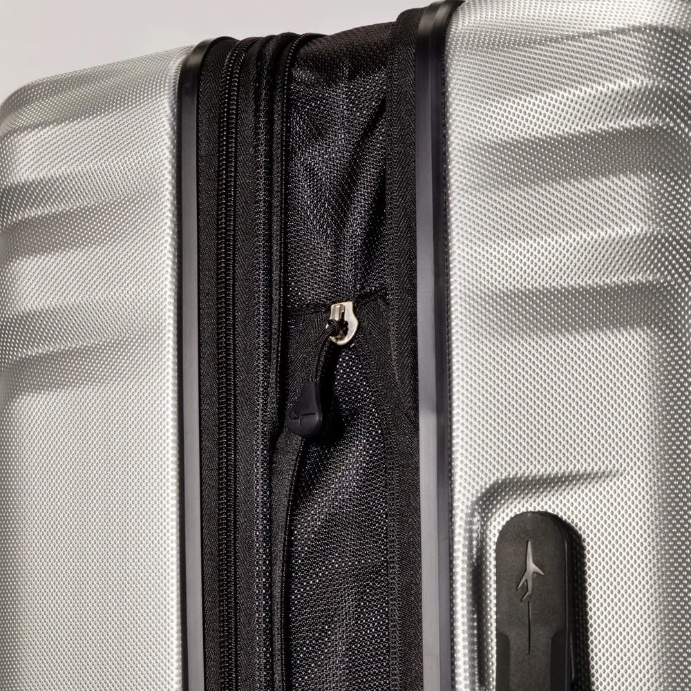 Skyway Nimbus 4.0 Expandable, Durable Hardside, 4 Wheel Spinner, Lightweight Suitcase, Unisex, Stylish, Shiny Silver, Carry-On 20-Inch