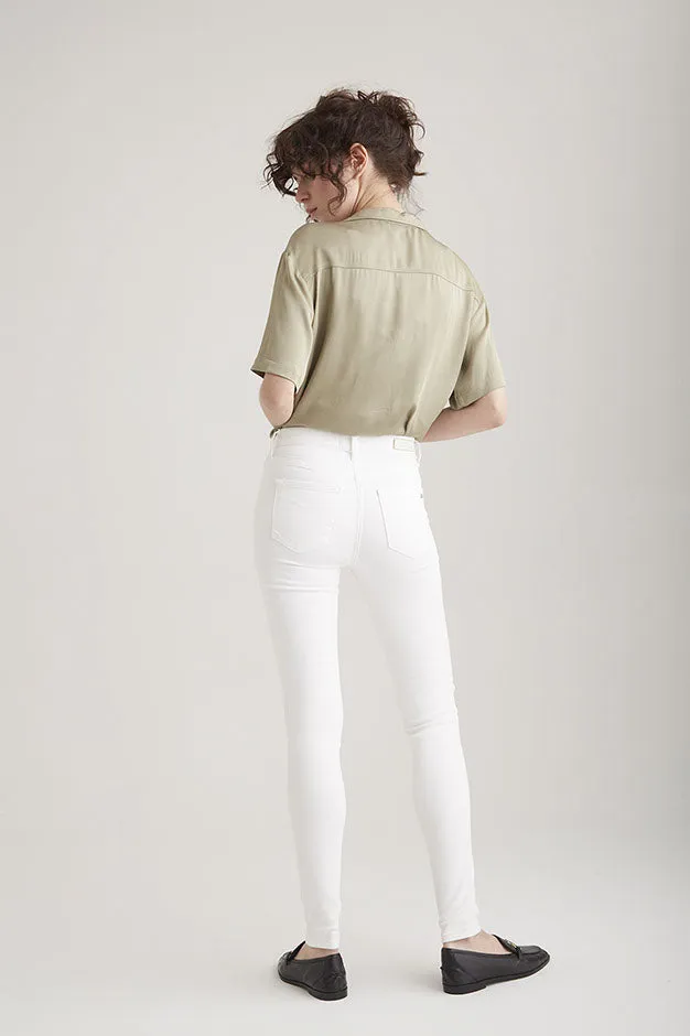 Sophia - High Waist Super Skinny - White