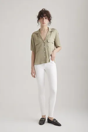 Sophia - High Waist Super Skinny - White