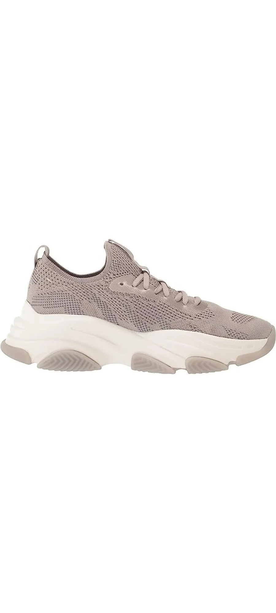 Steve Madden Pike Grey Lace Up Stretchy Mesh Upper Lace Up Low Top Sneakers