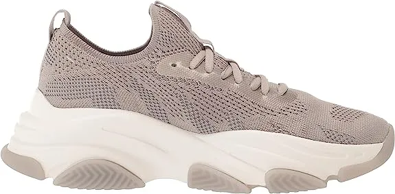 Steve Madden Pike Grey Lace Up Stretchy Mesh Upper Lace Up Low Top Sneakers