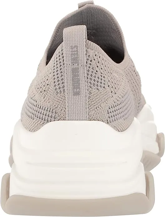 Steve Madden Pike Grey Lace Up Stretchy Mesh Upper Lace Up Low Top Sneakers