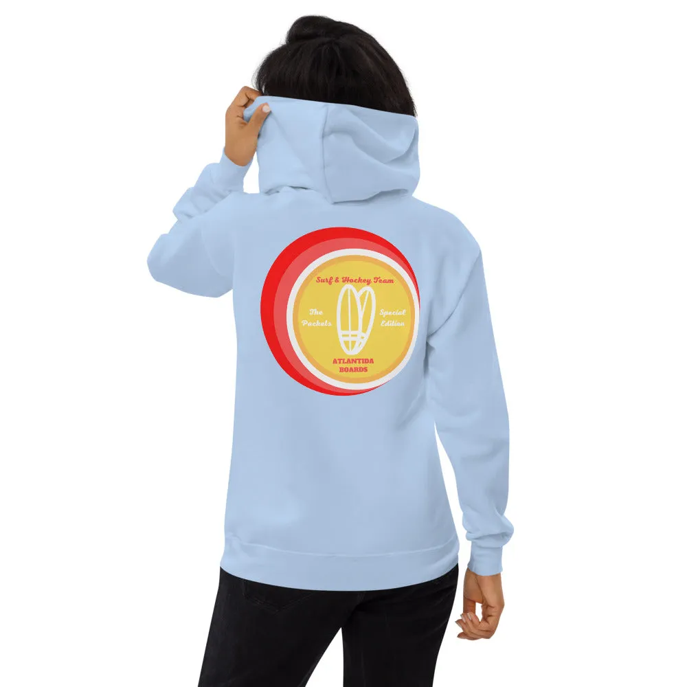 The Packets Red Hart Unisex Fleece Hoodie