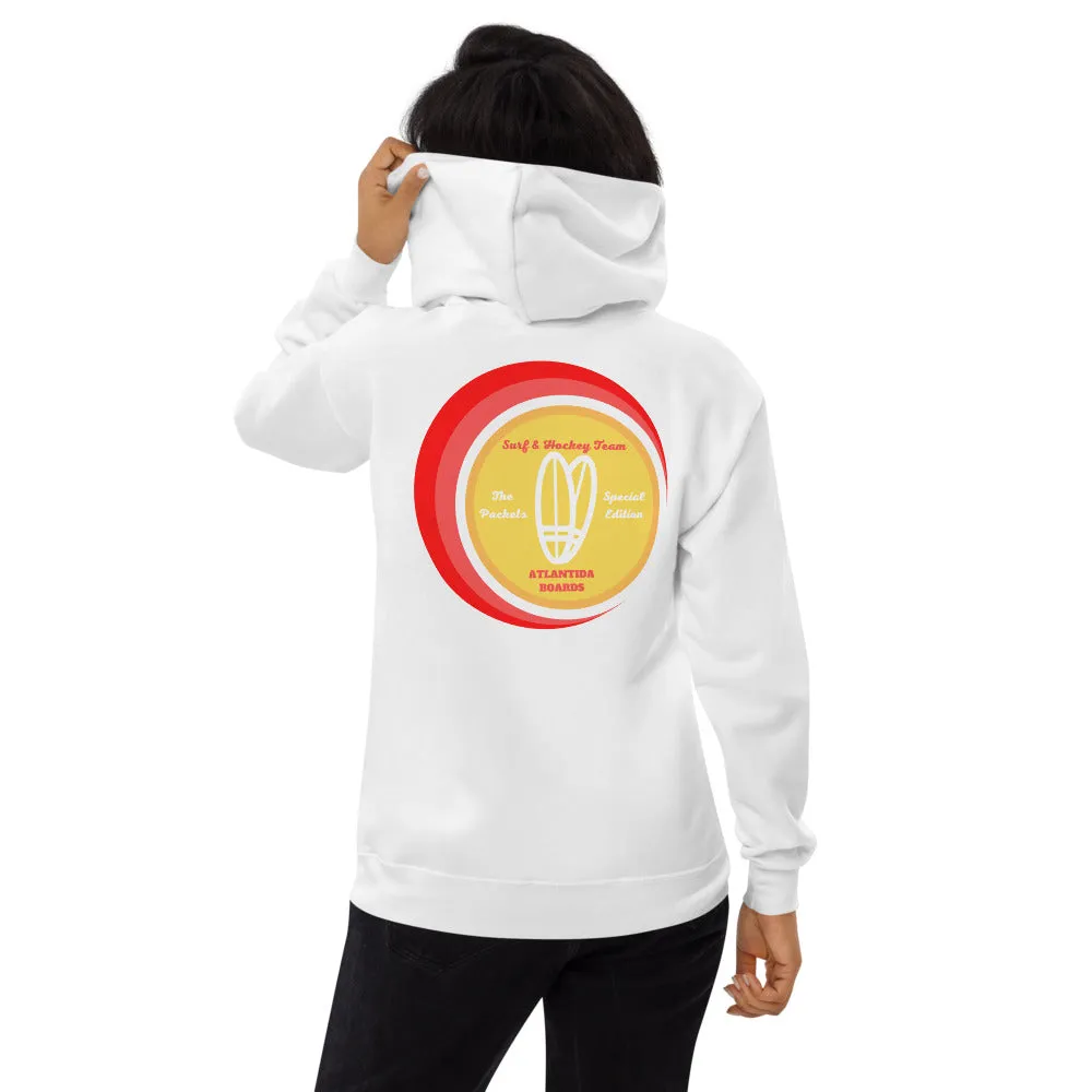 The Packets Red Hart Unisex Fleece Hoodie