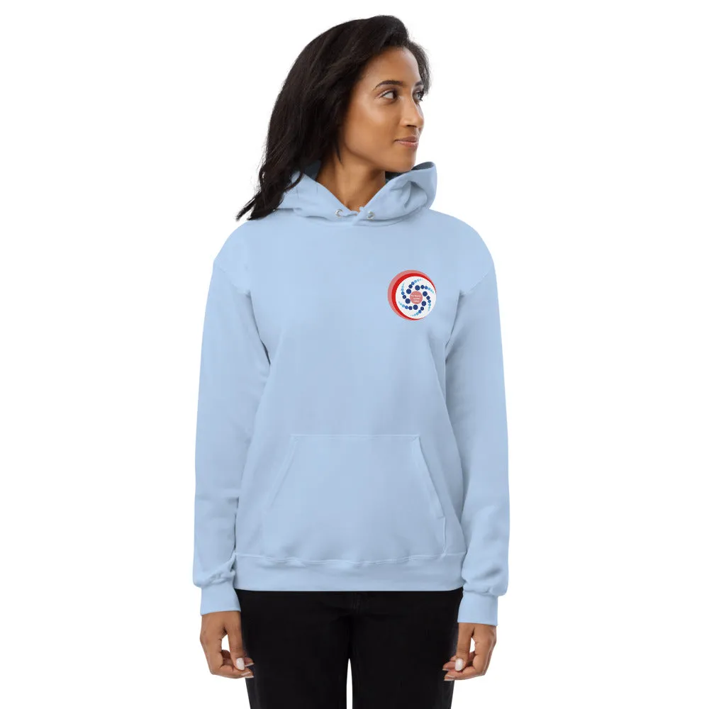 The Packets Red Hart Unisex Fleece Hoodie
