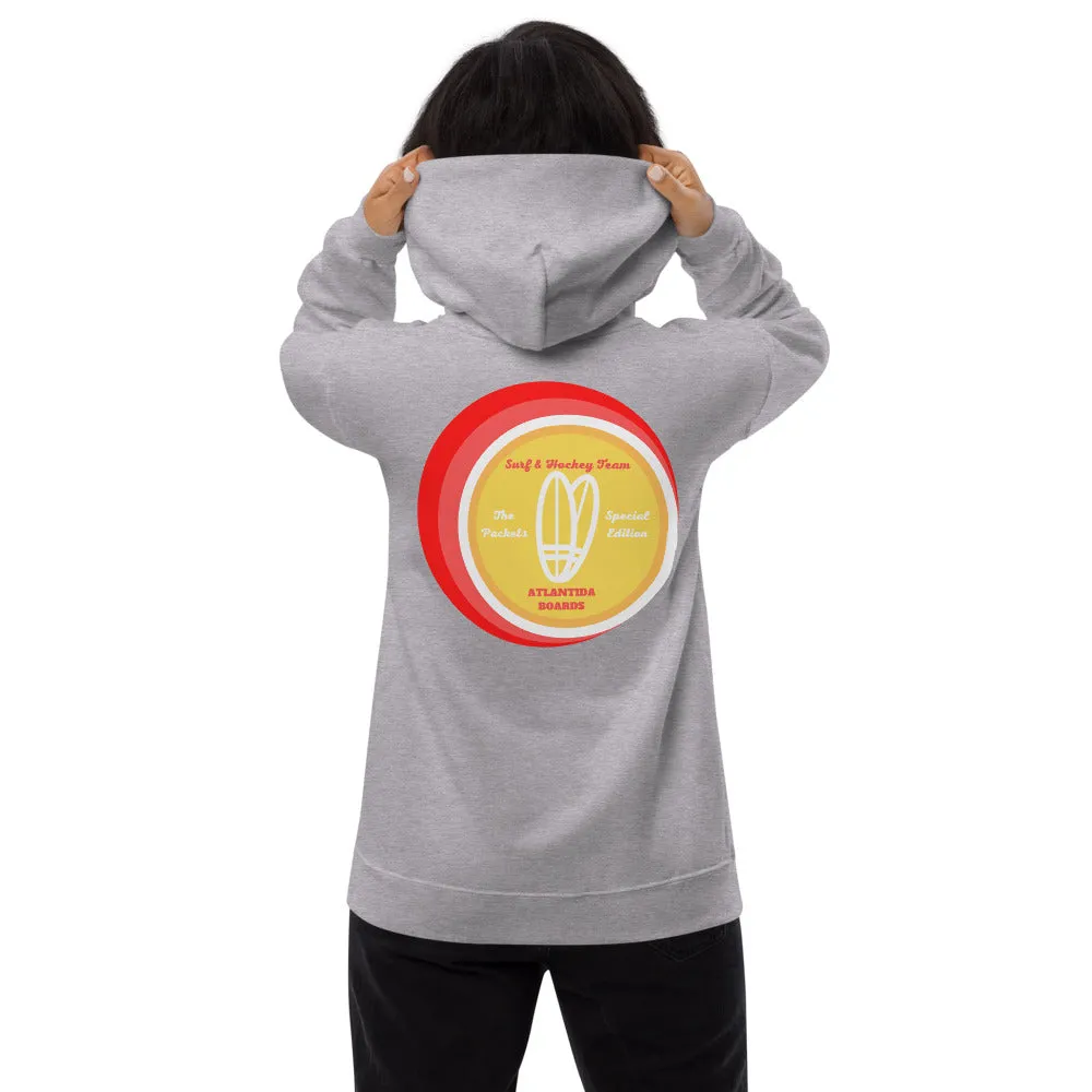 The Packets Red Hart Unisex Fleece Hoodie