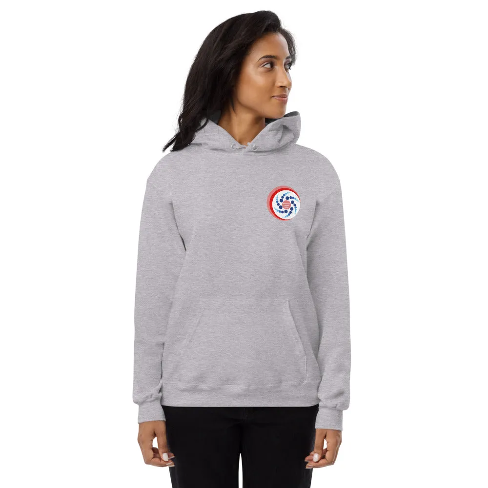 The Packets Red Hart Unisex Fleece Hoodie