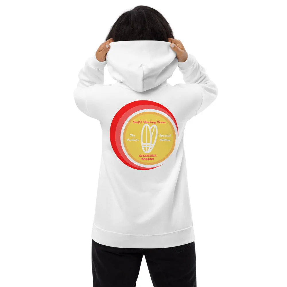 The Packets Red Hart Unisex Fleece Hoodie