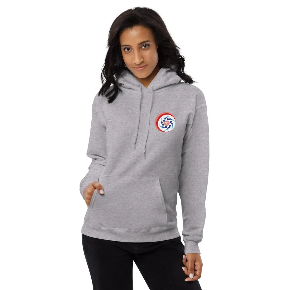 The Packets Red Hart Unisex Fleece Hoodie